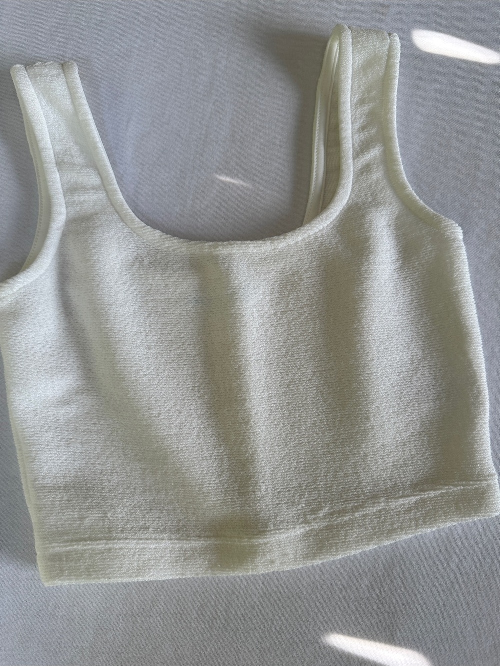 Alterd State. White Terry Cloth Tank Crop Top XS